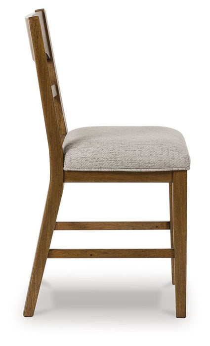 Cabalynn - Oatmeal / Light Brown - Upholstered Barstool (Set of 2)