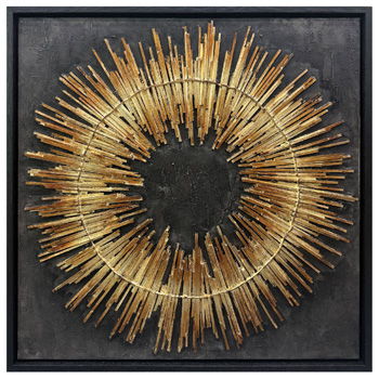 Buddins - Wall Art - Black / Gold Finish