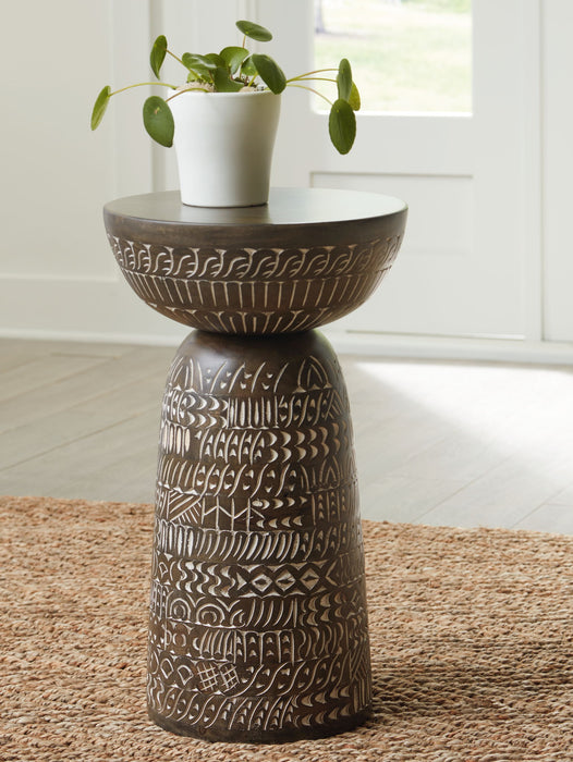 Hadcher - Accent Table - Cream / Brown