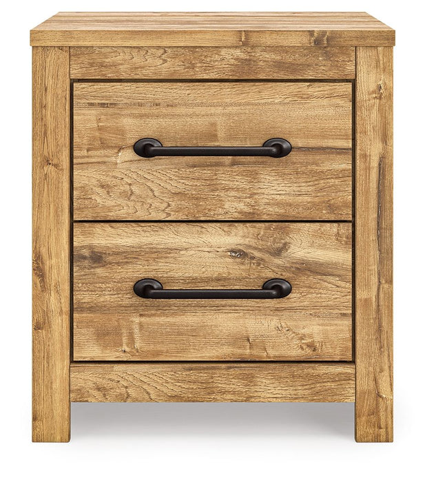 Maystonna - Two Drawer Night Stand - Brown