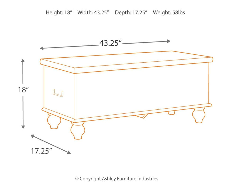 Fossil Ridge - Beige - Storage Bench