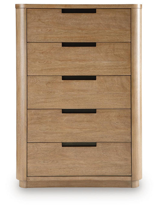 Pamaria - Five Drawer Chest - Light Brown