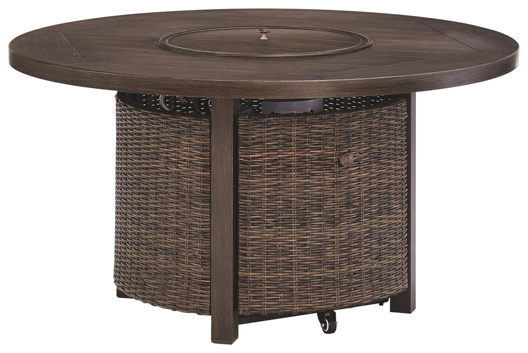 Paradise Trail - Medium Brown - Round Fire Pit Table