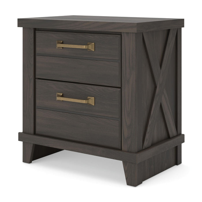 Vonitta Bay - Two Drawer Night Stand - Dark Brown